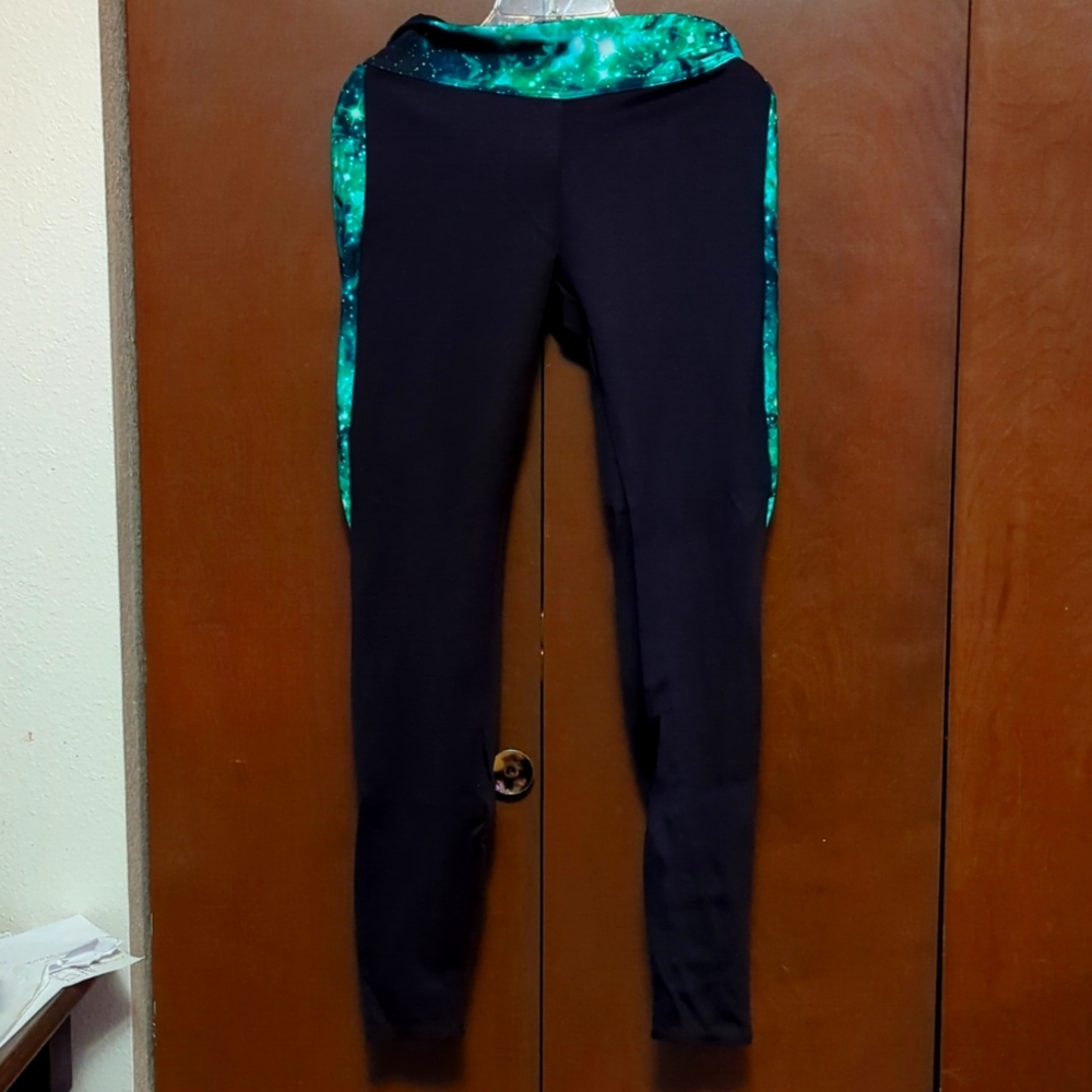 Galaxy emerald work out leggings
